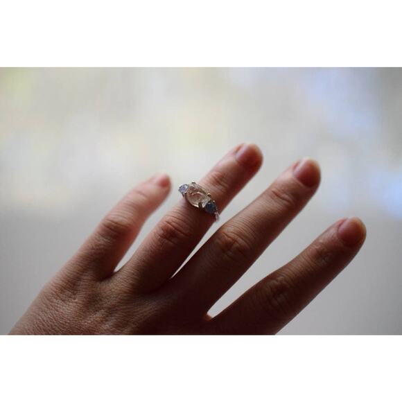 alternative raw diamond engagement ring raw crystal size 4 5 6 7 8 8 9 10 11 12 - Picture 1 of 6